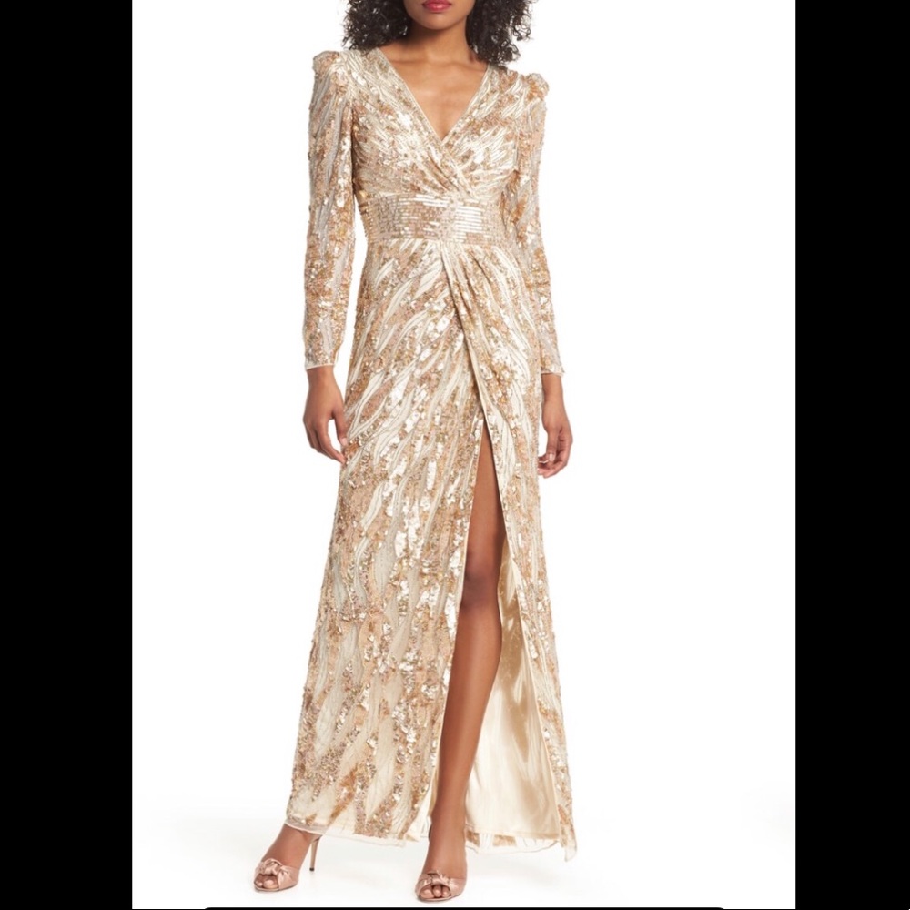 Mac Duggal Mineral Sequin Dress